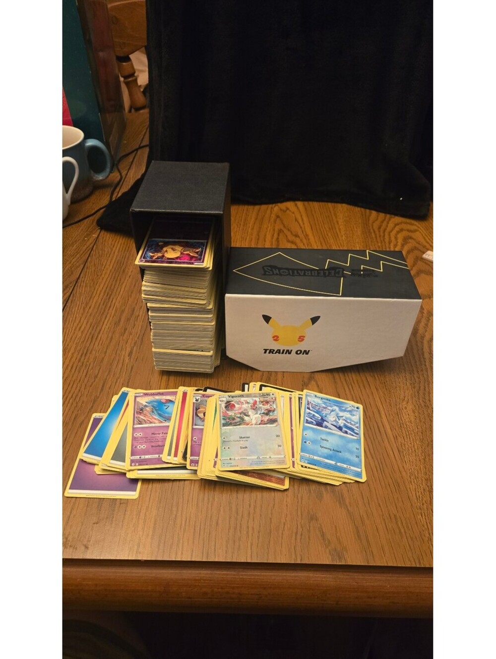 Bulk Pokémon Trading Cards with Storage Box - Over 400 Cards